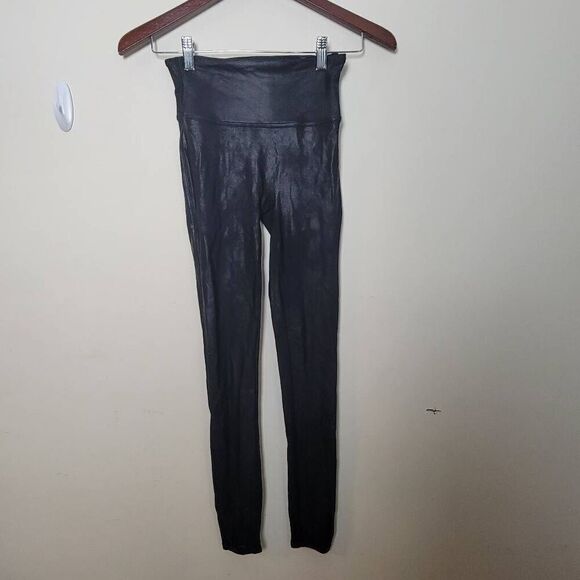 Spanx Faux Leather Leggings Black Small - Picture 1 of 4